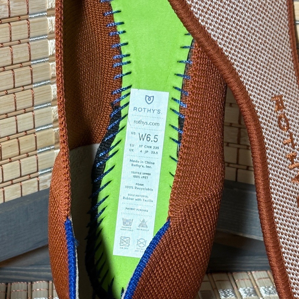 Rothy's Women's The Point II Terracotta Flats - Picture 2 of 4